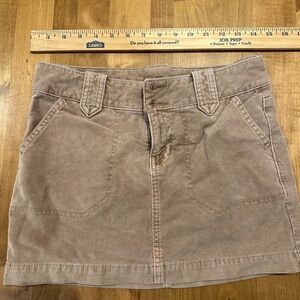 American Eagle Outfitters Beige Corduroy Mini Skirt